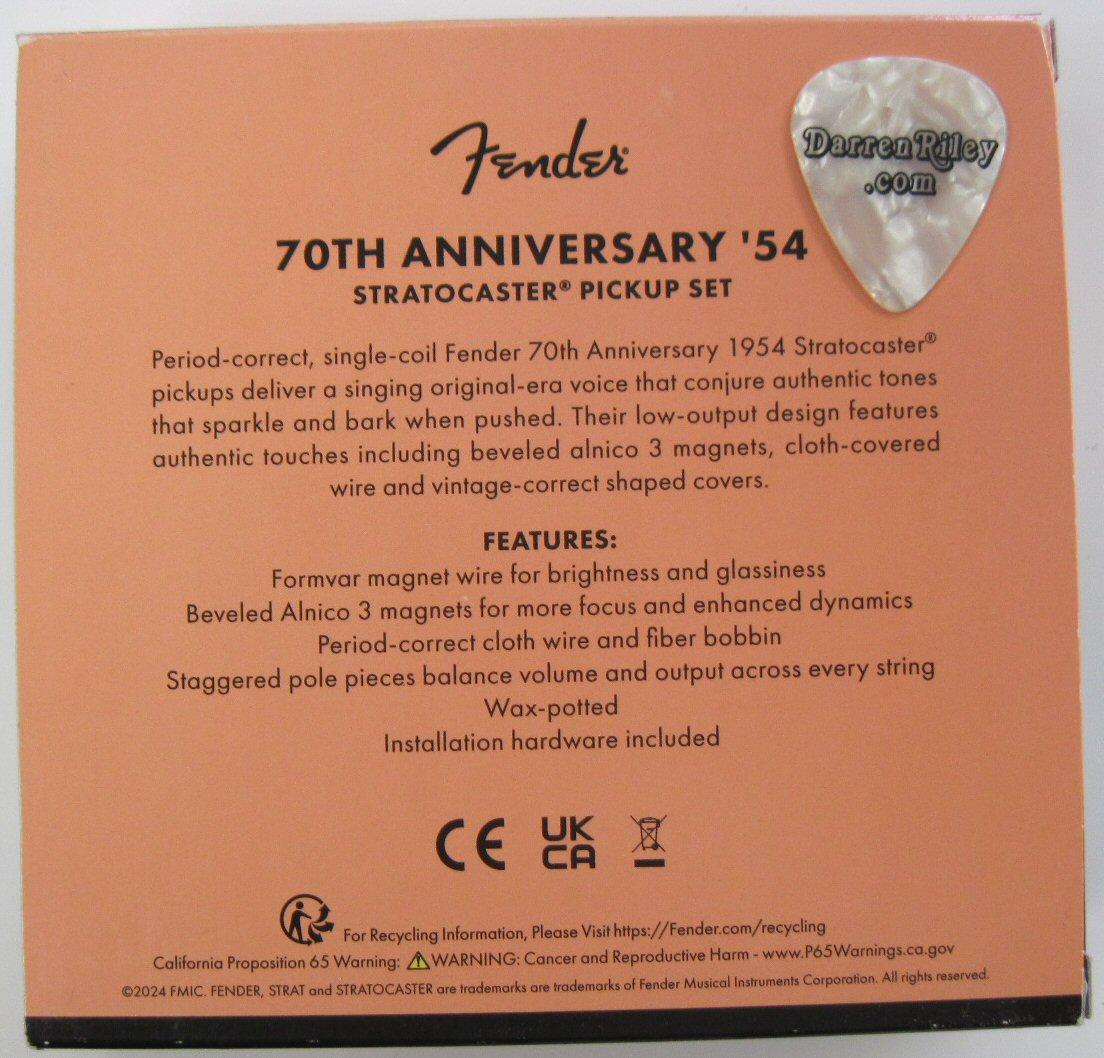 Fender 70th Anniversary 1954 Stratocaster Pickup Set Fender 70th Anniversary 1954 Stratocaster Pickup Set